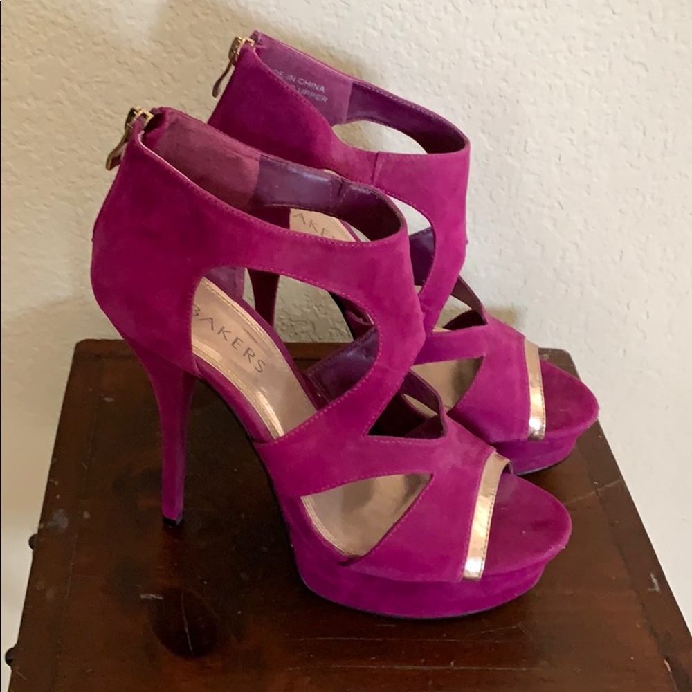 Magenta Platform Heels